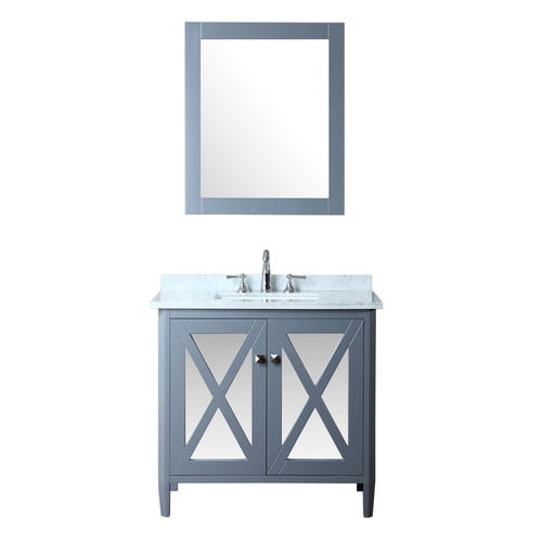 Ariel Bath Summit 36 Single Bathroom Vanity Set With Mirror Walmart Com Walmart Com