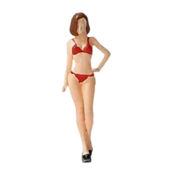 Diseño de figuras de personas CUTICAT Estatuilla de personas paisaje de diorama realista escala 1/64 rojo