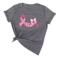 thumbnail image 2 of Alkepwun Breast Cancer Shirt for Women Pink Ribbon Butterfly T-Shirt Breast Cancer Awareness Inspirational Short Sleeve Top Graphic Tees, 2 of 5