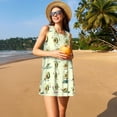 thumbnail image 3 of Fotbe Avocado for Exercise Vestido de Verano sin Mangas para Mujer – Vestido Midi Línea A, Estilo Camiseta Floral, Vestido Playero Casual y Fluido, 3 of 7
