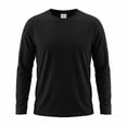 thumbnail image 6 of Domuza Mens Long Sleeve Crew Neck Tee Shirts Casual Cotton T-Shirts Tops Plain Tshirts for Men Trendy Work Shirt Top Black M, 6 of 7