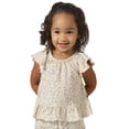 thumbnail image 4 of Modern Moments by Gerber Toddler Girl Organic Top and Short Outfit Sets, 4-Piece, Sizes 12 Monts - 5T, 4 of 25