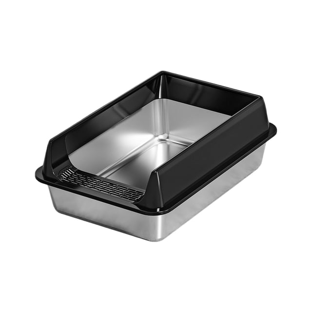 Cat Litter Box Odor Sided High Box Stick Proof Non Stainless Cats Small Steel Litter Large Litter Box