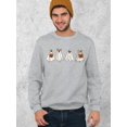 thumbnail image 3 of Hiding Ghost Dogs Halloween Outfit Pet Lovers Crewneck Sweatshirt, 2XL, H. Grey, 3 of 6