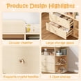 thumbnail image 3 of Linor Baby Changing Table Dresser with 2 Drawers, 4 Open Shelves, Anti-tip, and Storage Shelves, Sturdy, Easy-clean, Oak, 3 of 8