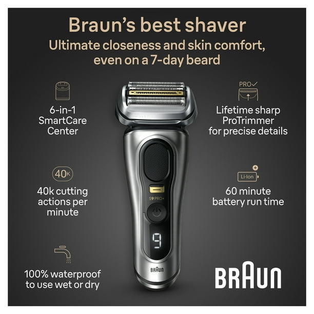 Braun Series 9 PRO+ Electric Shaver, 6in1 SmartCare Center Braun Series 9 PRO+ Electric Shaver, 6in1 SmartCare Center