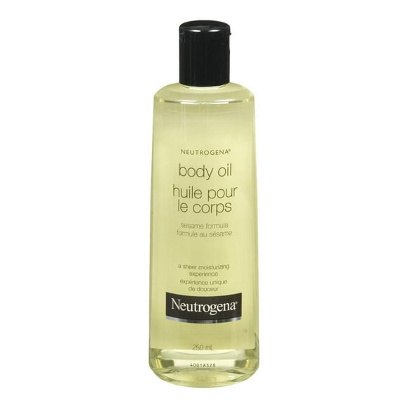 Huile pour le corps Neutrogena Formule légère au sésame, hydratant pour peau sèche et huile de massage pour le corps, pour un éclat radieux et sain, huile de bain nourrissante pour une hydratation d’u