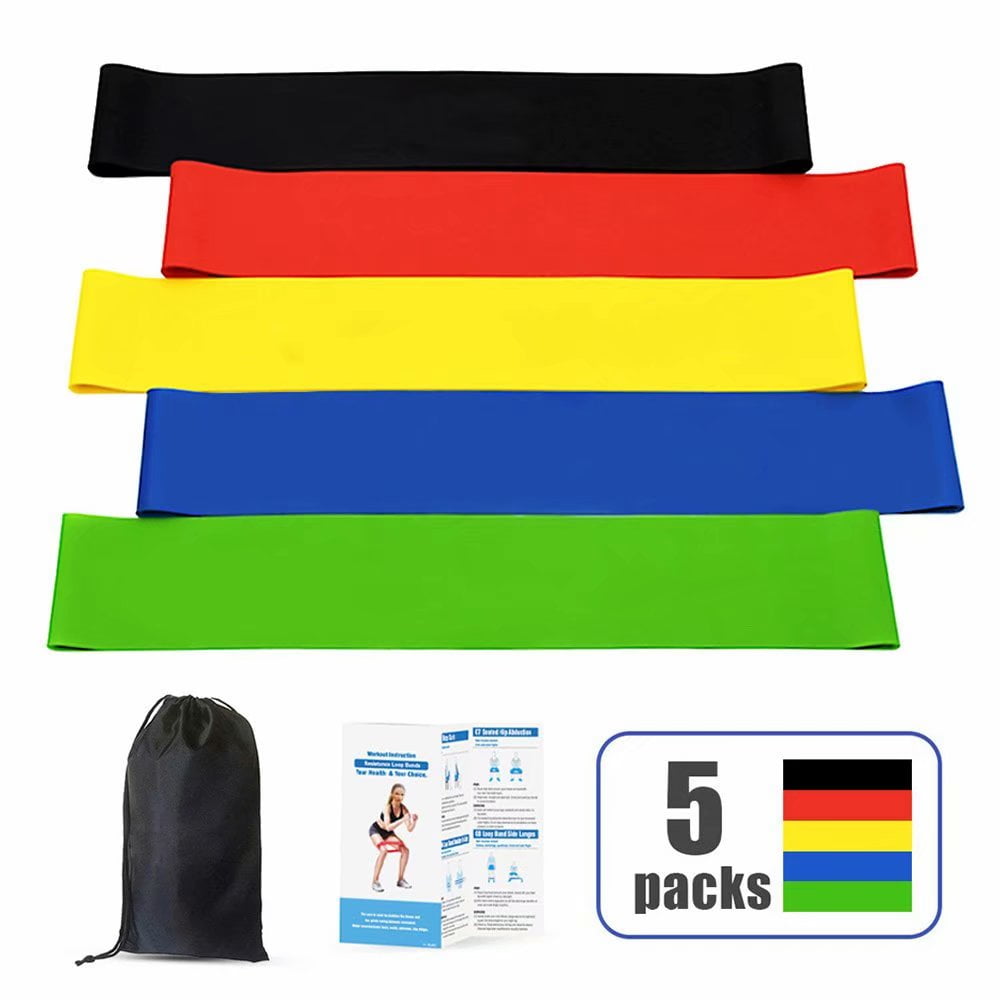 Mini 5 Colors Yoga Resistance Bands Set Fitness Bands Expander Tube Gymnastics Bands Yoga Training Band Workout Equipment Indoor