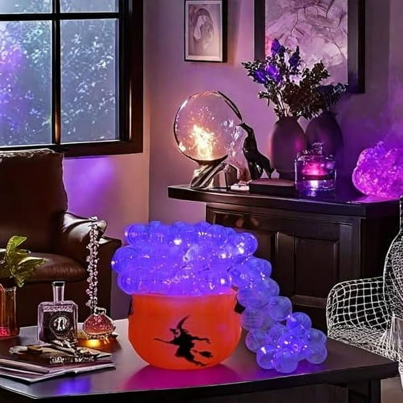 Halloween Bubbling Cauldron, Witch Bubbling Cauldron Kit for Halloween Decorations Indoor DIY Cauldron with Lighting Bubbles Witch Cauldron Pot (C) C Large C Large C Large