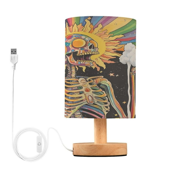Yayeee Table Lamp for Bedroom Nightstand LED Portable Bedside Warm Light, Bright Skeleton