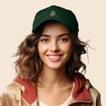 thumbnail image 4 of Dalix Cosmic Frog Embroidered Womens Cotton Dad Hat Baseball Cap Adjustable in Dark Green, 4 of 5