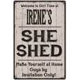 thumbnail image 1 of IRENE'S She Shed Sign Lady Cave Gift 12 x 18 Matte Finish Metal 112180082079, 1 of 1