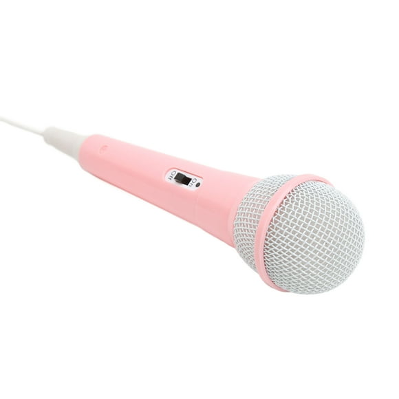 Child Singing Mic, Kids Wired Microphone Portable Educational Low Distortion 3.5mm Plug For Karaoke Pink,Blue