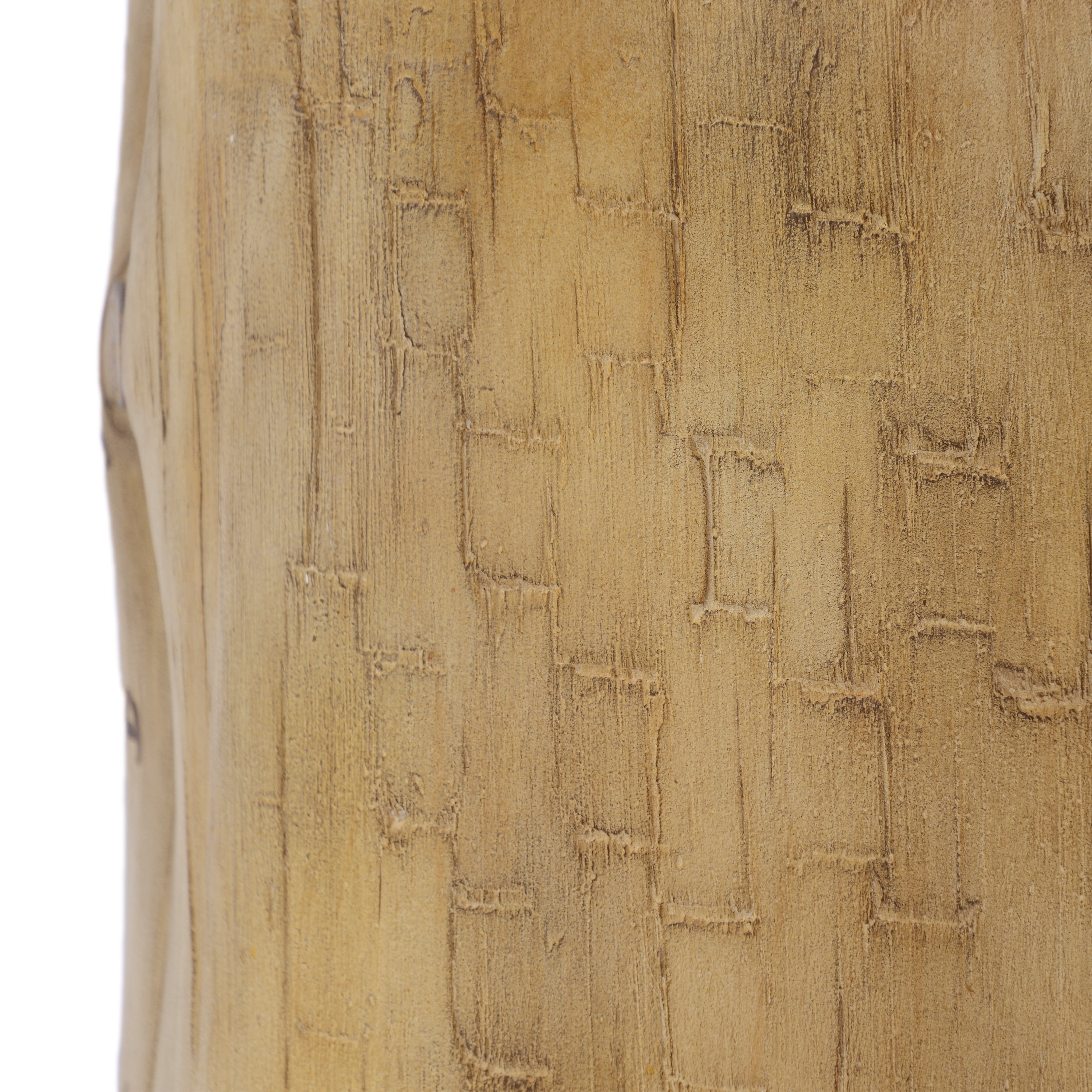 Side Table 14.25 Inch, Outdoor Hand-Painted Wood Stump Table for Patio Garden, Brown