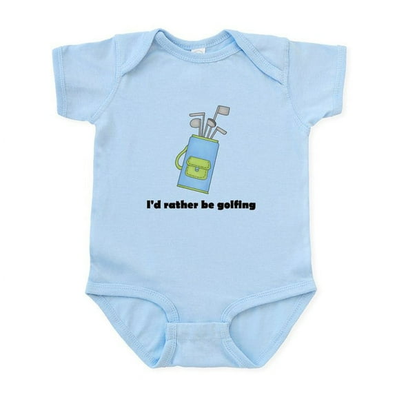 CafePress - I'd Rather Be Golfing Infant Bodysuit - Baby Light Bodysuit, Size Newborn - 24 Months
