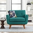 thumbnail image 2 of Modway Engage Fauteuil Rembourré en Tissu, Sarcelle, 2 of 6