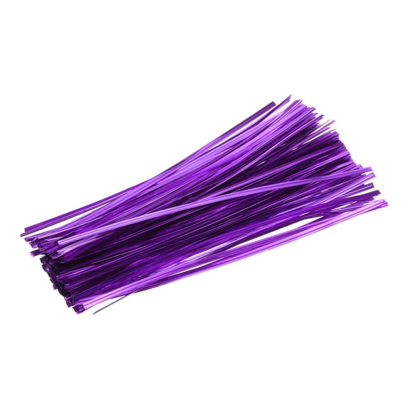 Uxcell 8" Kraft Paper Twist Ties Reusable Bag Twist Ties for Packaging Cake Candy Bags Purple 300 Pcs