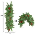 thumbnail image 6 of sunsanly 36" Lighted Mailbox Swag with Timer Function Artificial Pine Cone Red Berries Mailbox Garland Simulated Pine Needles Christmas Swag for Front Door Window, 6 of 7