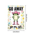 thumbnail image 4 of Jbralid Go Away Frog In Cowboy Hat Garden Flag For Spring Summer Home Outdoor Garden Yard Door Decor 12x18 inch, 4 of 5