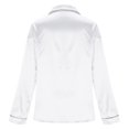 thumbnail image 5 of Womens Satin Pajamas Shirt Silk Long Sleeve Sleepwear Tops Button Down Loungewear Soft Lightweight Pjs Nightwear, 5 of 7