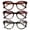 Tortoise Purple Grey, variant on 3 Pairs Women Round Marble Tortoise Reading Glasses - Comfotable Spring Hinge Clear Lens Reader ZT108 +3.00