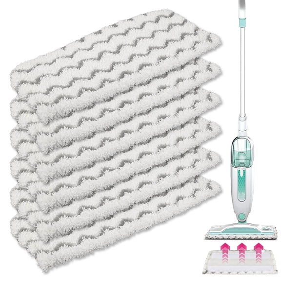 TSV 6pcs Steam Mop Pads Fits for Shark S1000 S1000A S1000C S1000WM S1001C, Washable Replacement Cleaning Accessory, Spring Cleaning Mop Pads