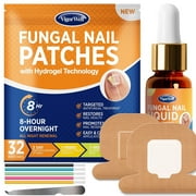 Toenail Fungus Treatment Extra Strength, For Toenail, Toe Nail Fungus Treatment Extra Strength, Nighttime Fungal Nail Patches & Fungus Nail Treatment Liquid Set (32patches+15ml)