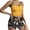Yellow, variant on Miorin Under $5 Women Halloween Pajama Set Ribbed Knit Cami Crop Top & Drawstring Print Shorts, Cute Halloween 2 Piece Sleepwear, L
