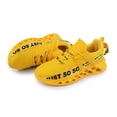 thumbnail image 4 of Sonducket Zapatillas de deporte para niños, transpirables, antideslizantes, tejidas, atléticas, para caminar, para correr, resistentes al desgaste, Calzado Amarillo cuarenta y cinco Sonducket AP003950-03, 4 of 6