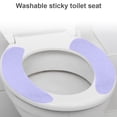 thumbnail image 4 of Cateissary Almohadilla para Inodoro Funda para Asiento de Inodoro Funda sólida Funda para Asiento extraíble Decoración de baño Almacenamiento y organización del hogar morado claro, 4 of 6