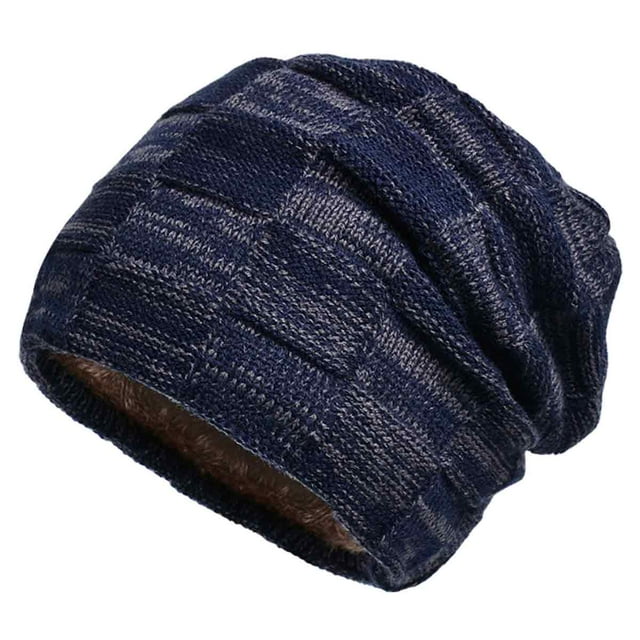 Gorro de hombre holgado Gorro de invierno Hombre Gorro de gorro fresco hombre forrado con gorro de punto