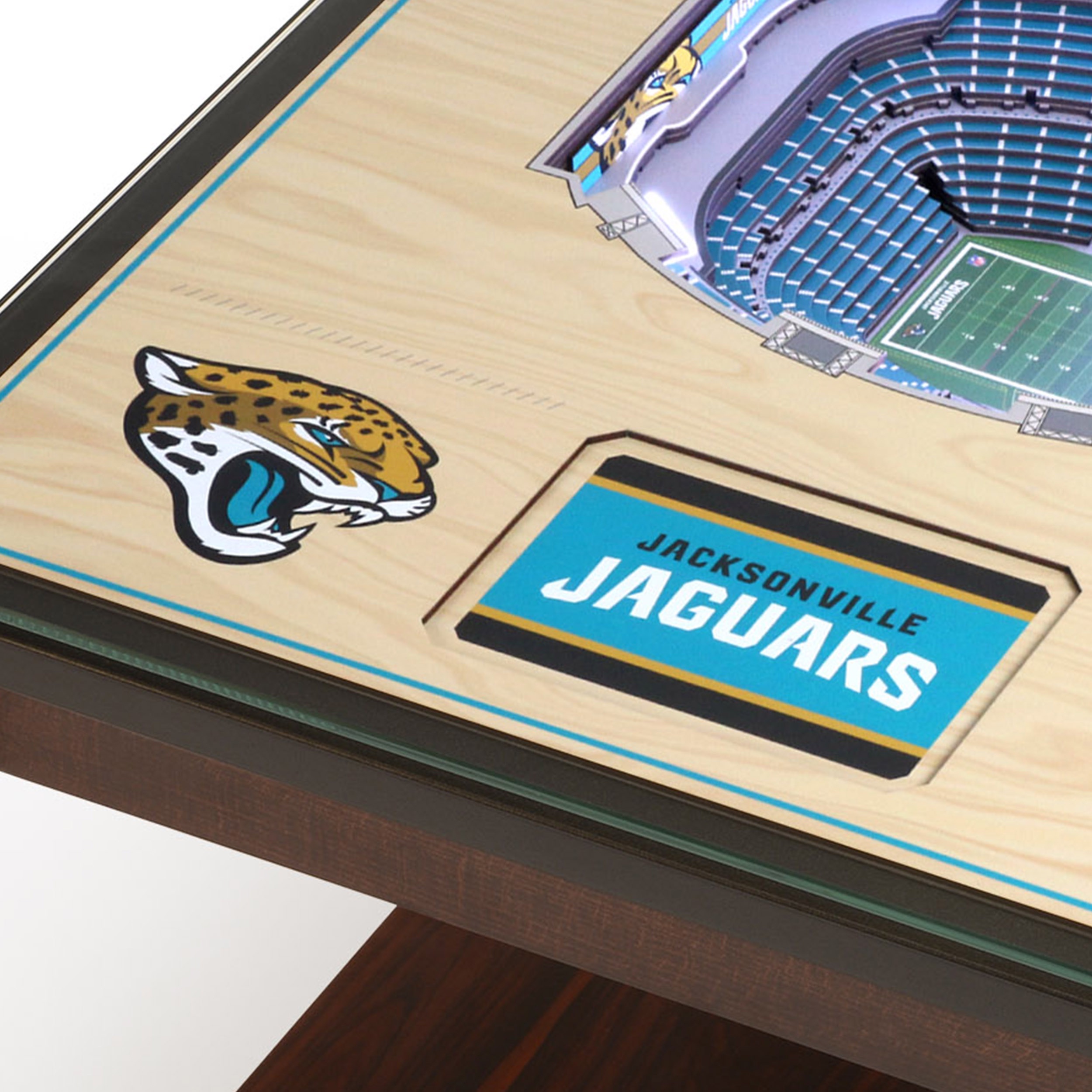 Jacksonville Jaguars 25-Layer StadiumViews Lighted End Table