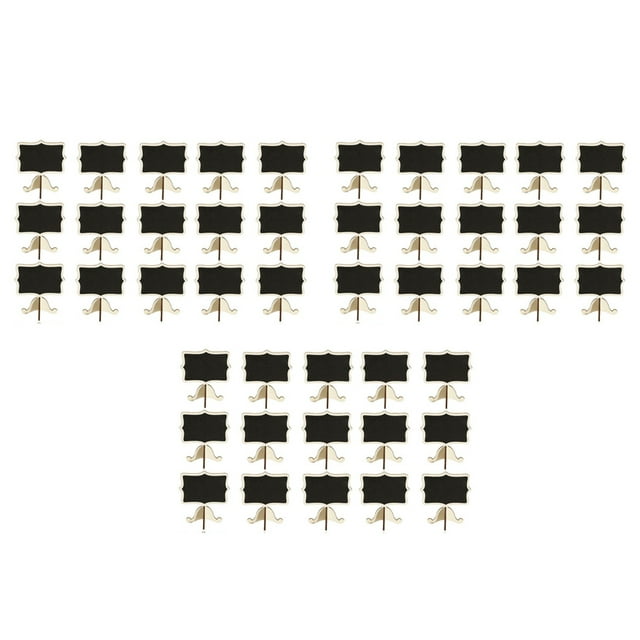 45 Pack Chalkboards Place Cards with Easel Stand - Wood Rectangle Small Chalkboard Signs for Wedding, Birthday Parties