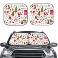 thumbnail image 2 of Balery Snowflakes Santa Claus Christmas Tree Sun Shield 2 Pack For Car Front Windows Foldable Sun Visor Protector Blocks Max Uv Rays And Keeps Your Vehicle Cool For Most Sedans Suv Truck, 2 of 7
