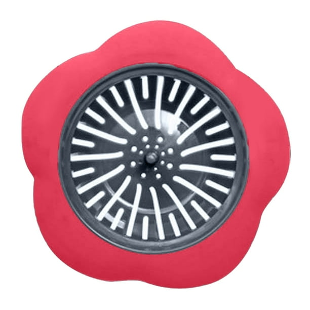 1 paquete de filtro de silicona y plástico para desagüe, filtro de cocina