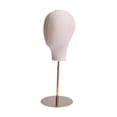 thumbnail image 4 of Soporte para cabeza de peluca, soporte para sombreros de altura ajustable para escritorio, base estable, modelo de soporte para peluca Base dorada, 4 of 8