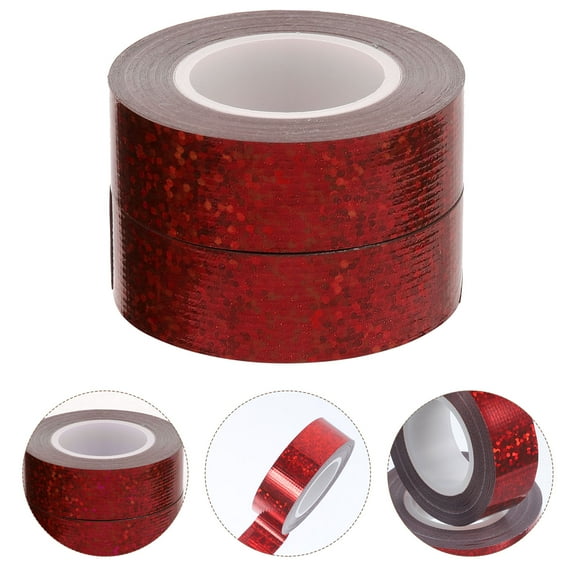 Soimiss Red Glitter Duct Tape Roll Heavy Duty Strong Adhesive Thick Fabric Tape for Home Use