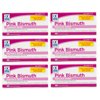 6 Pack Quality Choice Pink Bismuth Caplets 40 Count Each