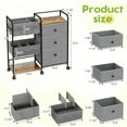 thumbnail image 2 of 2In1 Baby Diaper Caddy Organizer and Storage, 3 Tier Rolling Cart with Dividers and Drawers, Mobile Utility Cart Baby Dresser Clothes Organizer for Changing Table, Crib Nursery, Bedroom, Grey, 2 of 18