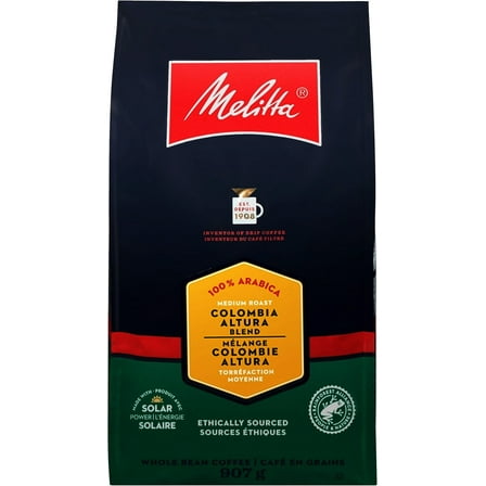 Melitta 100% Colombian Altura Blend Whole Bean Coffee - 907g/32 oz