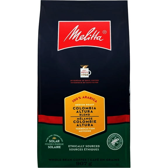 Melitta 100% Colombian Altura Blend Whole Bean Coffee - 907g/32 oz