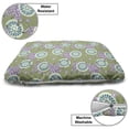 thumbnail image 3 of Floral Pet Bed, Round Ornamented Motif with Spring Flowers, Chew Resistant Pad for Dogs and Cats Cushion with Removable Cover, 24" x 39", Olive Green Lilac, by Ambesonne, 3 of 4