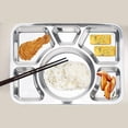 thumbnail image 5 of deevoka Compartment Plate Partition Sections Dinner Dish Stainless Steel Camping, 5 of 8