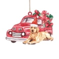 thumbnail image 1 of Descuentos Grandes, Adornos navideños Adornos navideños acrílicos Árbol de Navidad Camión rojo Adornos para árboles de Navidad Recuerdos para perros Akmoler, 1 of 8