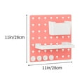 thumbnail image 3 of Hovmgk Hole Board Storage for Living Room & Kitchen, Wall Mounted Shelves without Punching Holes, Versatile Plastic Storage Rack with Adjustable Hooks and Baskets for Home Organization, 3 of 6