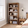 thumbnail image 4 of Kojooin Rustic Farmhouse 3/5-Shelf Bookcase, Floor-Standing Display & Storage Unit for Home Office & Living Spaces, 4 of 8