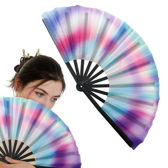 Clearance Paper Fans set under $5,Boots On The Ground Fan Large Folding Handheld Fans For Line Dancing Portable Craft Holding Colors Hand Fan For Festival Dance Wedding Dance Church