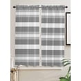 thumbnail image 2 of Grey White Ombre Stripe Bedroom Curtains 63 Inches length, Farmhouse Modern Art Striped Window Treatment Curtain Drapes, Rod Pocket Curtain Panels for Living Room Kitchen, 42"x63", 2 Panels, 2 of 7