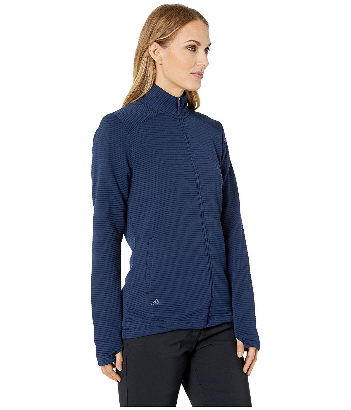 adidas Ladies Essentials Full-Zip Sweatshirt Night Indigo Large