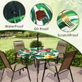 thumbnail image 3 of Numjaw Outdoor Tablecloth with Umbrella Hole, Waterproof Round Fitted Tablecloth with Elastic & Zipper, Picnic Table Cover for Patio, Garden, Palm Leaves (36"-44"), 3 of 7